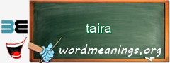 WordMeaning blackboard for taira